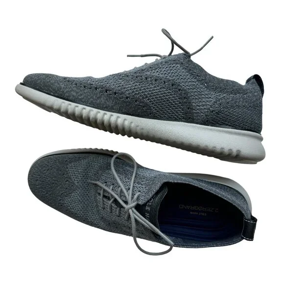 Cole Haan Men\'s Sz 10 1/2M  2.ZeroGrand Gray Oxford Wingtip Lace Comfort Shoes Cole Haan Mens 2.Zerogrand Lace Up Comfort Oxfords - Walmart.com main image 4